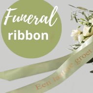 Funeral Ribbon - add name in instruction box