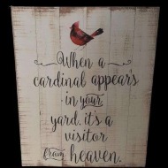 Cardinal Wooden Sign