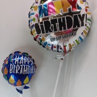 Happy Birthday Stick-In Balloon