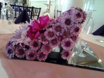 Beautiful fresh flower centerpiece for a girls day party
