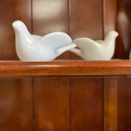 Solid White Ceramic Dove
