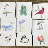 local artist's enclosure cards