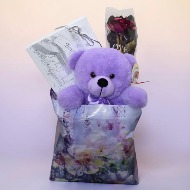 Springy Chocolate, Bear, Foe Rose Gift bag