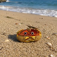 Glass Crab Ornament
