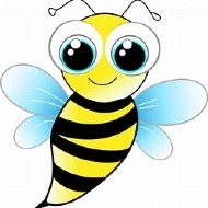 Felt Bumblebee on a stick