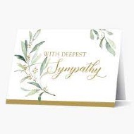 Sympathy hand written card