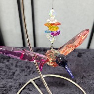 5 1/2" Acrylic Hummingbird in Assorted Colors