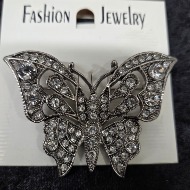 Rhinestone Butterfly Brooch