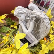 Small Angel and Spring Wreath