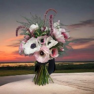 Anemone hand tied bouquet