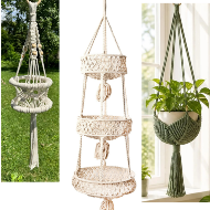 Macrame Boho Hanging Basket