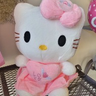 Pink and white hello kitty