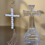 Beaded Arrangement Cross or Glass Cross Gift
