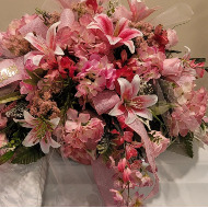 silk floral casket saddle