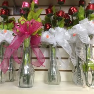 Vase of chocolate roses
