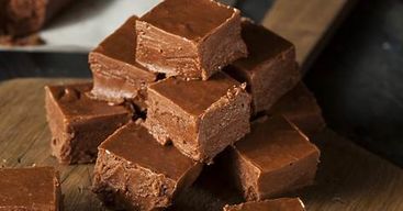 Homemade fudge mixed flavors