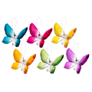 Acrylic Butterfly Dimensions: 3/4" D. x 13/4" L. x
