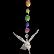 Rainbow beaded hummingbird