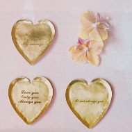 Decorative brass heart dish