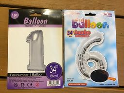 34” silver # balloons