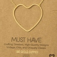 18K GOLD DIPPED HEART NECKLACE