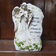 Resin Angel Praying with Roses