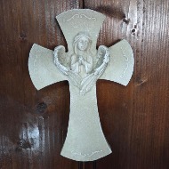 Angel praying on Cross