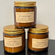 Artisan Amber glass jar Candles