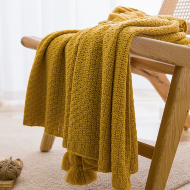 Tassel Knit Throw