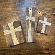 Wooden Cross Rustic Block Add-Ons