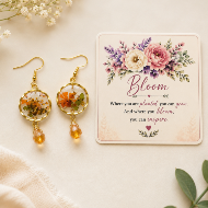 Handmade Pressed flower earrings