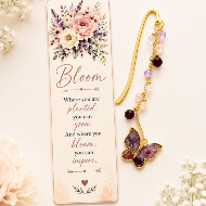 Pressed flower book charms