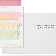 Happy Birthday Hallmark Card - Happy Happy Happy