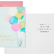 Happy Birthday Hallmark Card - Balloons