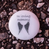 In Loving Memory- Angel Wings Stone