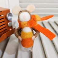Candy Corn Felt Mouse