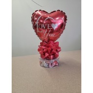 ILOVE YOU BALLOON WITH CHOCOLATE KISSES