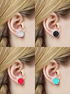 Smooth/ Druzy Stud Earrings