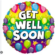 Get well soon balloon color may vary