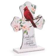 Cardinals appear when angels are near cross