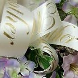 White Satin Sympathy Banner