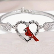 Cardinal Heart & Wings Bracelet