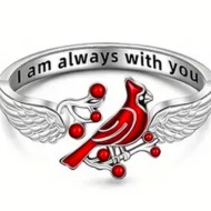 Cardinal Angel Wing Ring