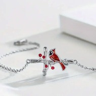 Cardinal Cross Bracelet