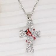 Cardinal Cross Necklace
