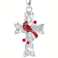 Cardinal Cross Necklace