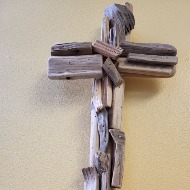 Cross of wooden pieces
