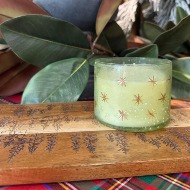 Illume Balsam & Cedar Frosted Star Glass Candle