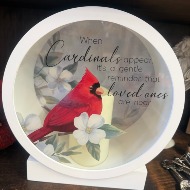 Shadow Box Cardinal Lantern