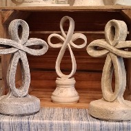 Concrete & Poly Resin Infinity Crosses
